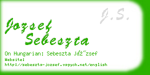 jozsef sebeszta business card